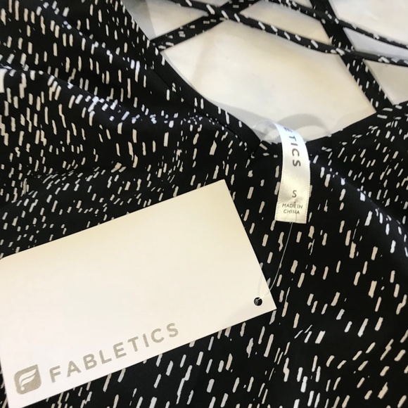 Fabletics Black & White Strappy "Joel" Romper - Picture 4 of 8